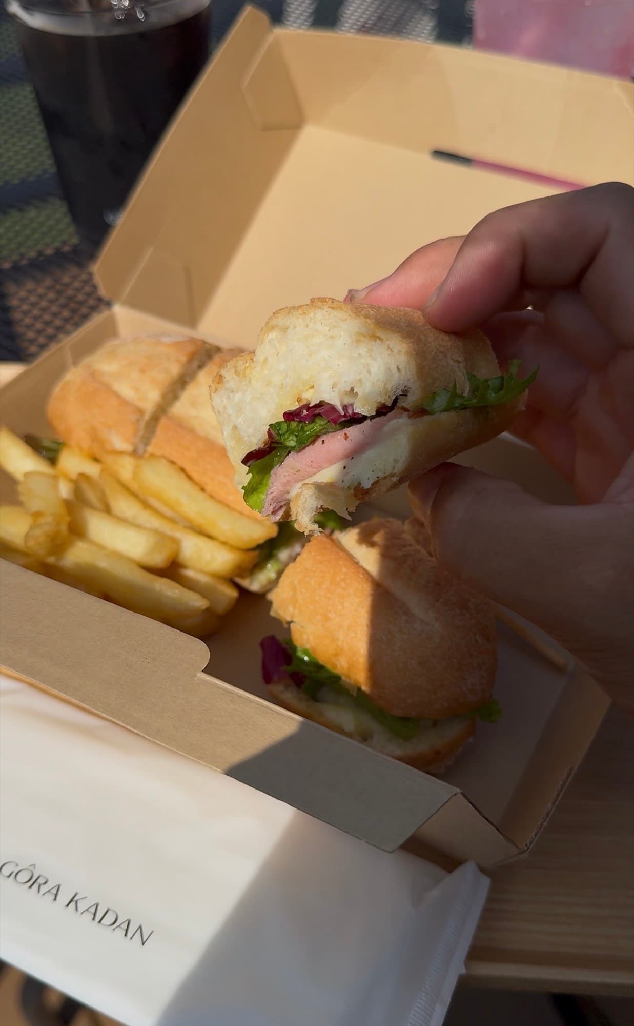 A sandwich in a Gora Kadan box