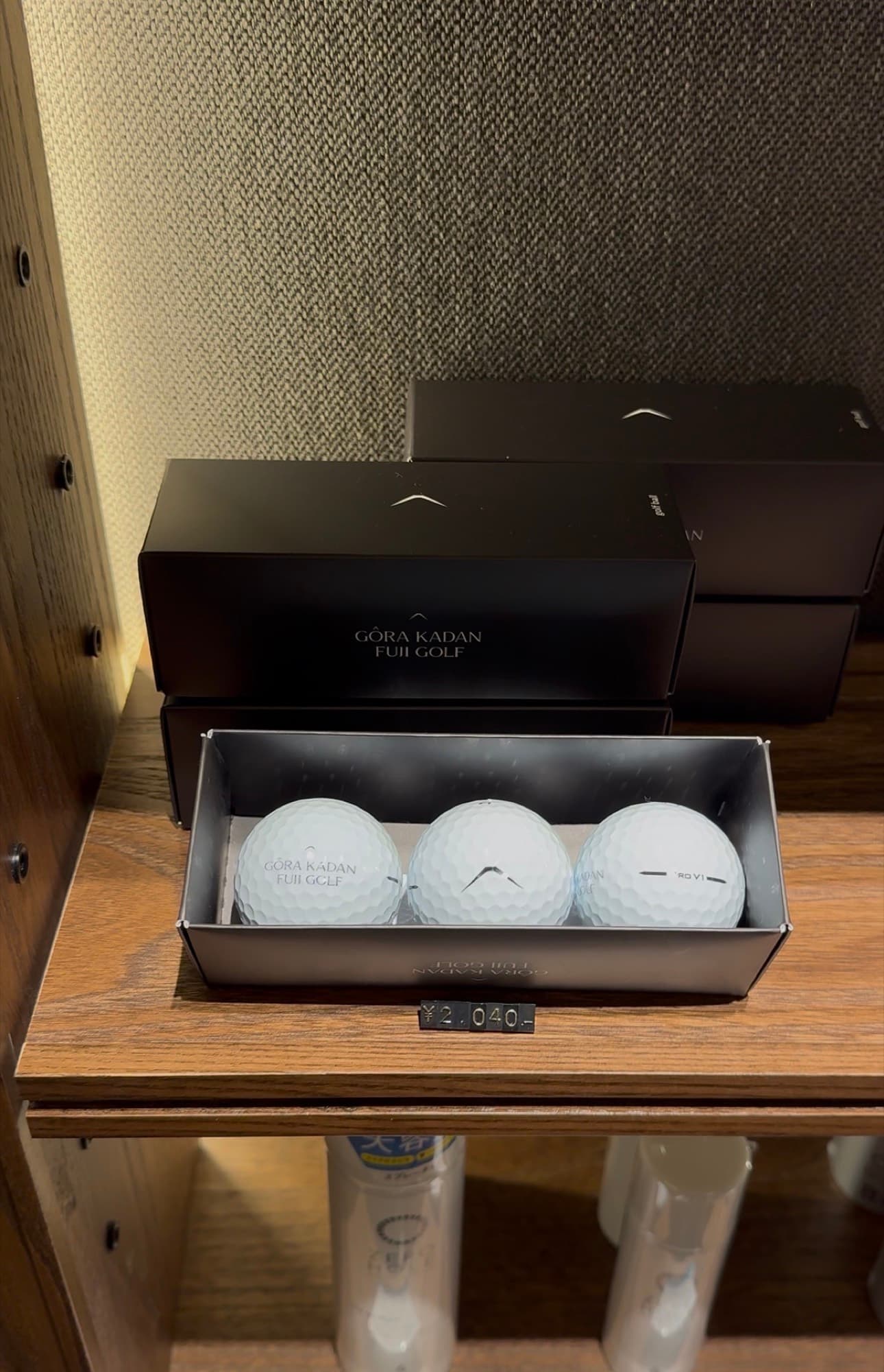A box of Gora Kadan Fuji Golf balls