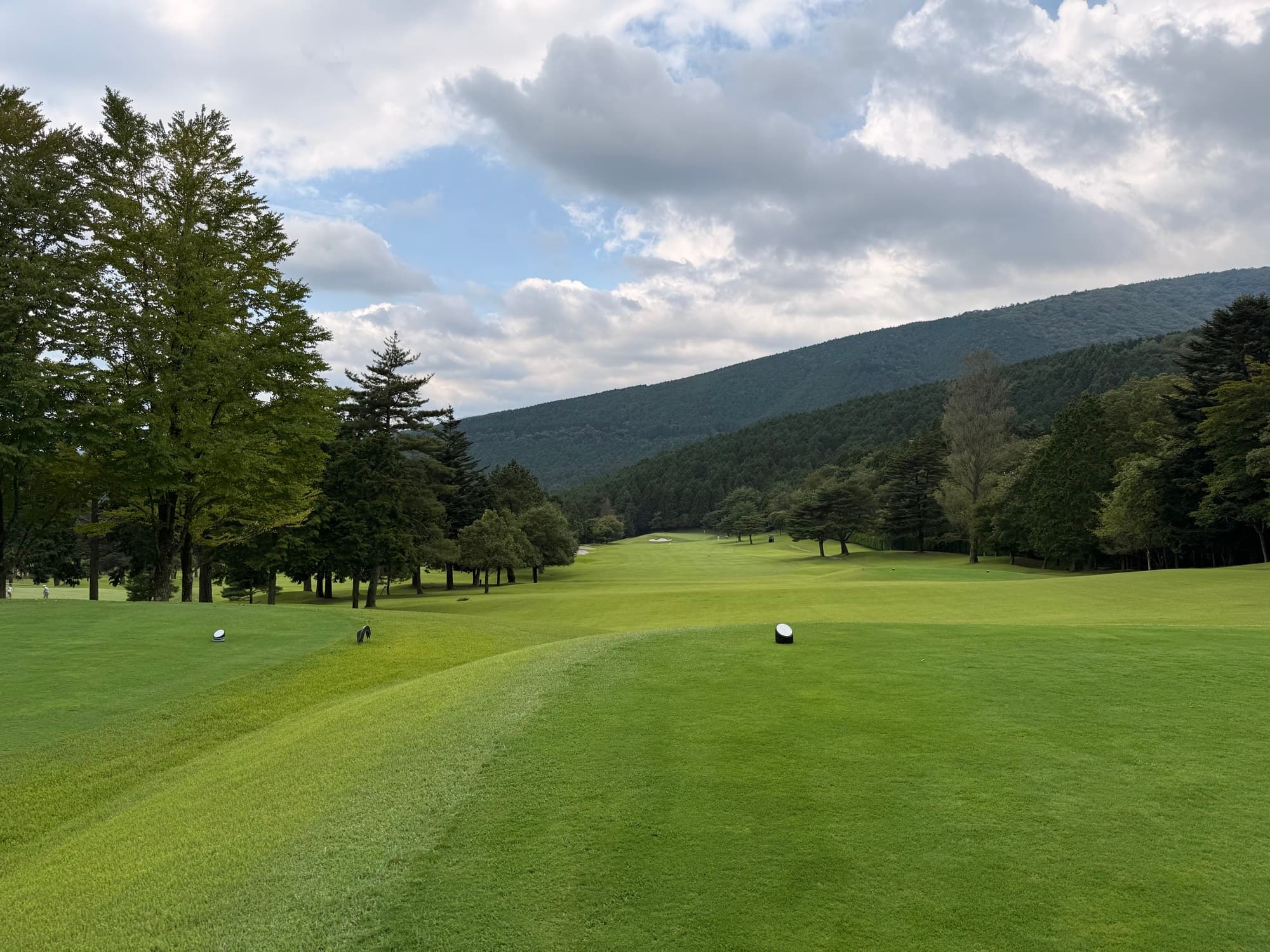One last look down the fairway under a dramatic sky