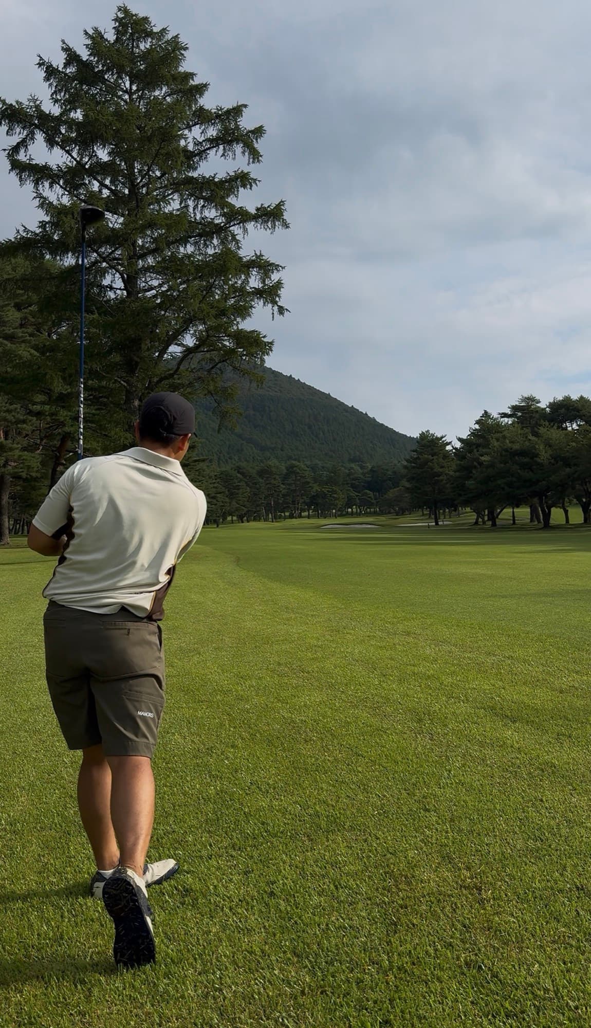 Walking down the fairway